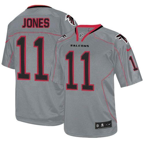 Official NFL A F Falcons #11 Julio Jones Team Color Lights Out Jersey