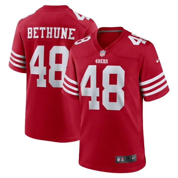 San Francisco 49ers Game NFL Jersey - Scarlet | Top-Grade Football ...