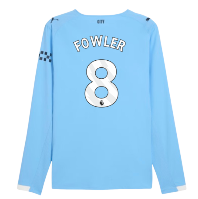 Premium 2025-2026 Man City Authentic Long Sleeve Home Shirt (fowler