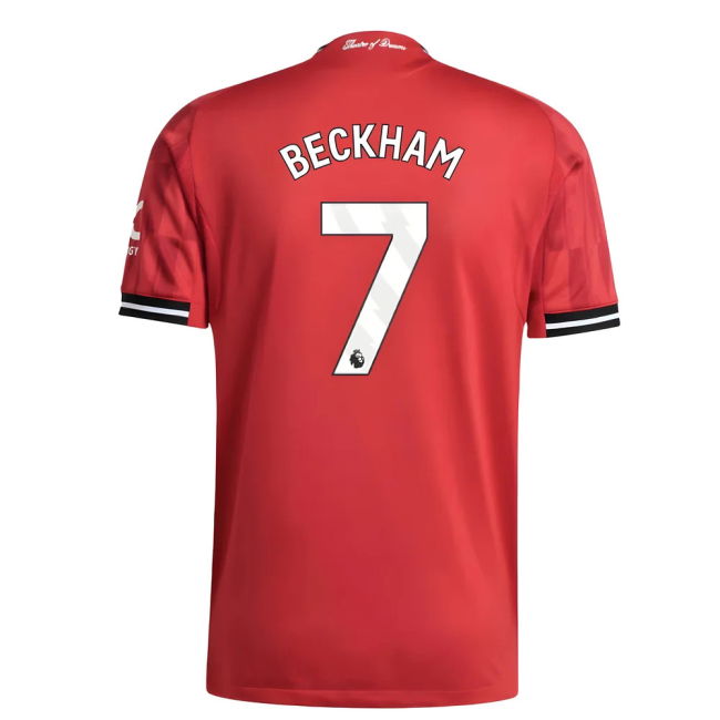 2025-20 Man Utd Authentic Home Soccer Jersey Beckham 7 M S