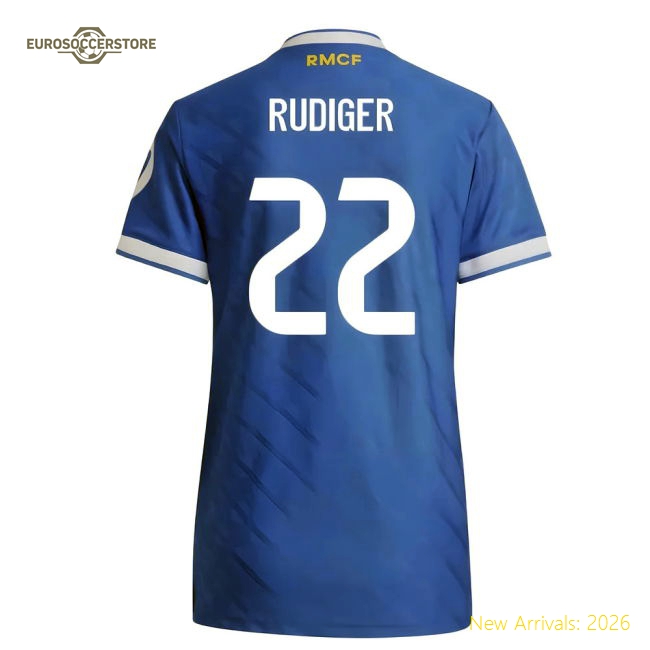 2025-2026 Football Team Womens Chic Rudiger Jersey Advanced Textile