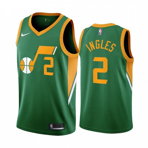 Utah Utah Jazz #2 Joe Ingles Green Youth NBA Swingman 2020-21 Earned Edition Jersey Youth