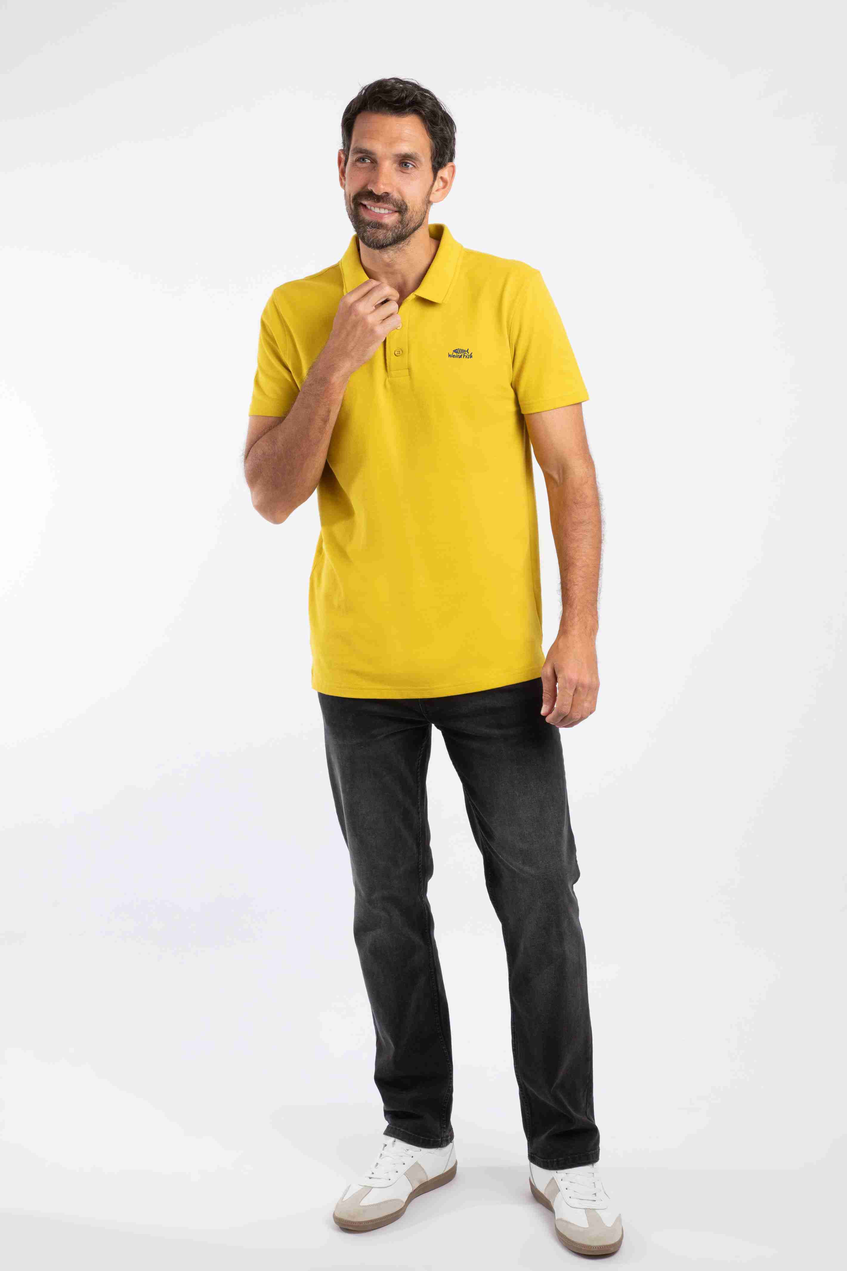 Miles Pique Polo Shirt Antique Moss