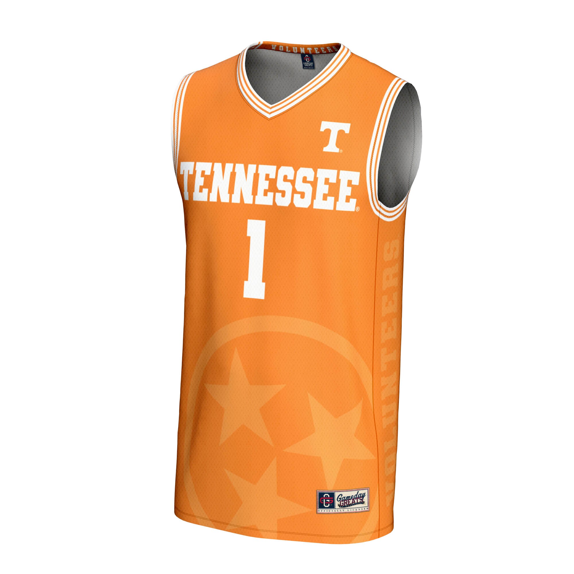 [DDG] Tennessee Volunteers GameDay Greats Unisex Lightweight Icon Print Basketball Jersey - Tennessee Orange