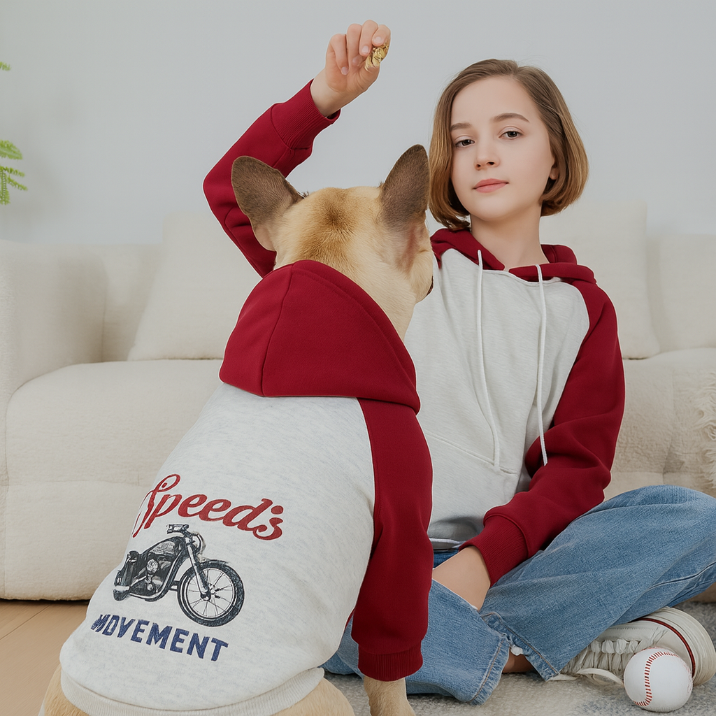 Hoodie – Plus Velvet Sweatshirt For Dog And Owner Indoor Comfort