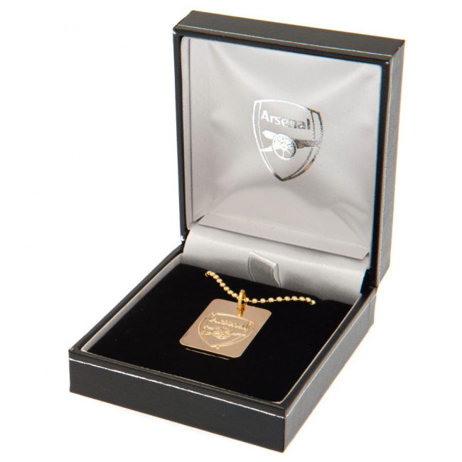 Arsenal FC Gold Plated Dog Tag & Chain (Collector's Item)