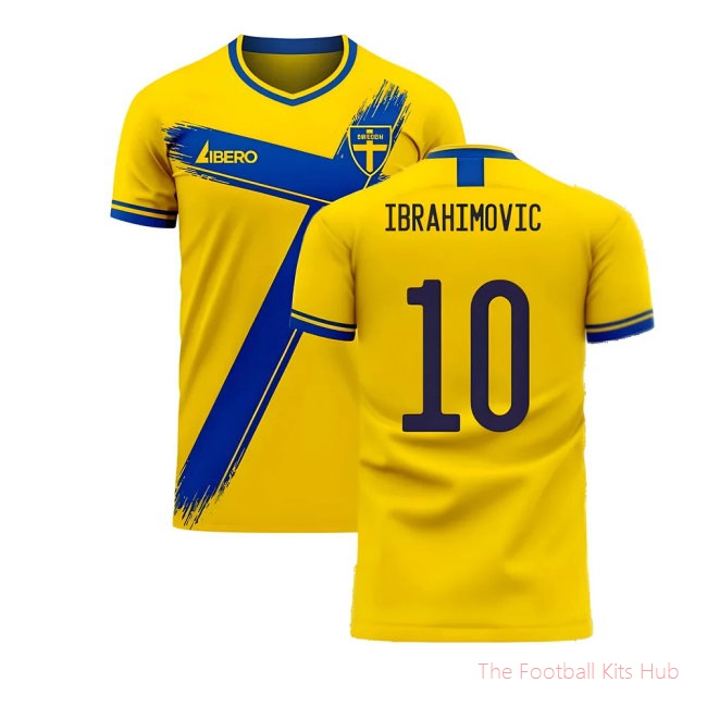 Sweden 2025-2026 Home Concept Football Kit (Libero) (IBRAHIMOVIC 10)