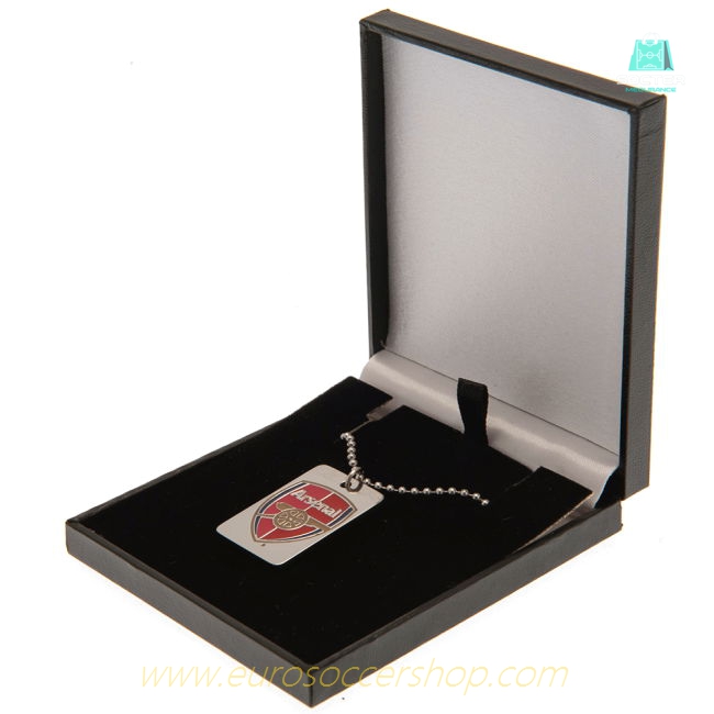 Arsenal FC Enamel Crest Dog Tag & Chain