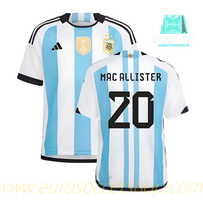 Albiceleste Home Football Shirt Children (MAC ALLISTER 20)
