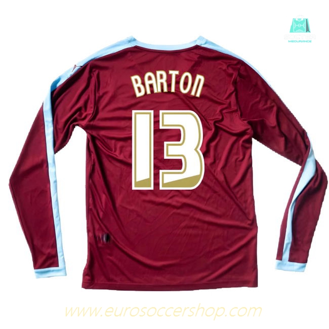 Burnley 2015-16 Long Sleeve Home Shirt ((Excellent) S) (Barton 13)