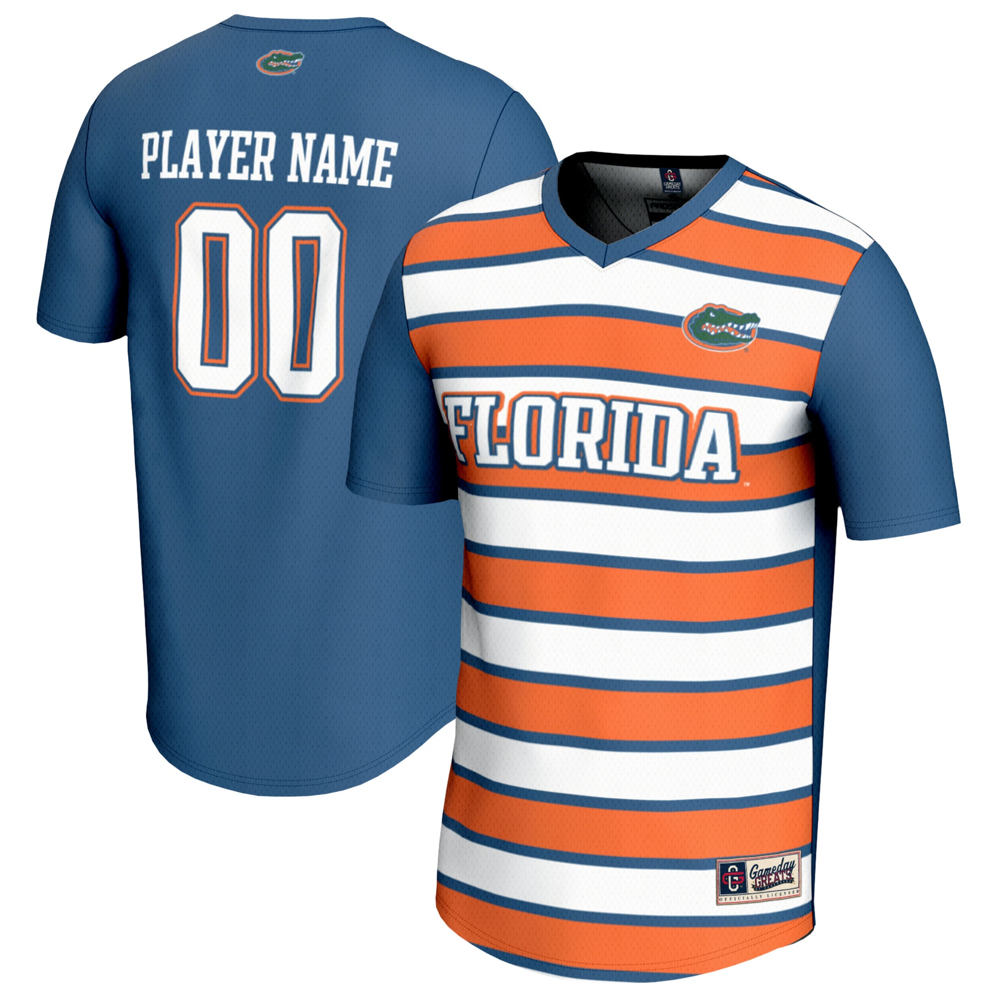 [NJP] Florida Gators GameDay Greats Youth NIL Pick-A-Player Collegiate Women's Soccer Lightweight Fashion Jersey - Royal