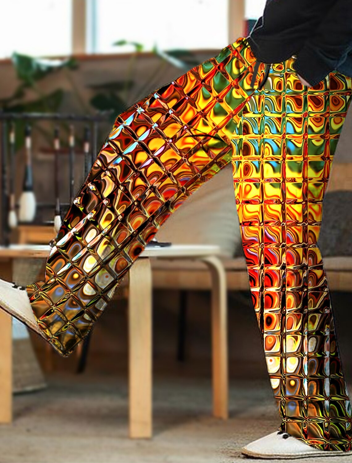 Men's Trousers Summer Pants Beach Drawstring Elastic Waist 3D Print #2