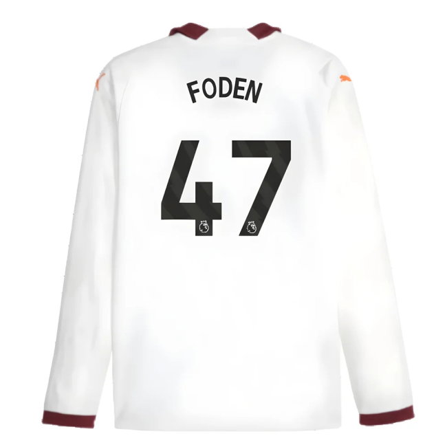 2023-2024 Man City Long Sleeve Away Shirt (FODEN 47)