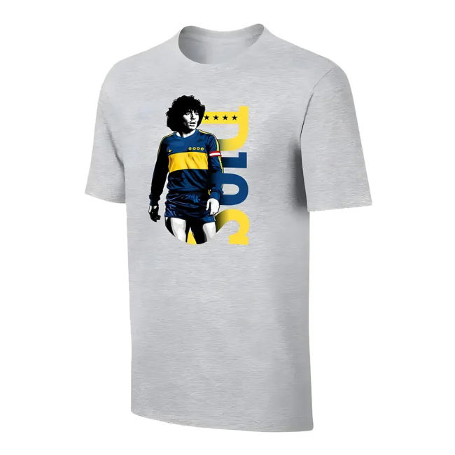 World-Class Boca D10S 21 T-Shirt, Grey Top-Tier Pro-Grade