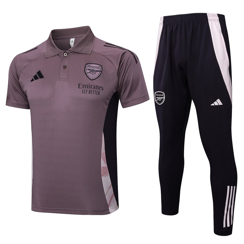 Arsenal Polo 2024 2025 Dark Pink Tracksuit