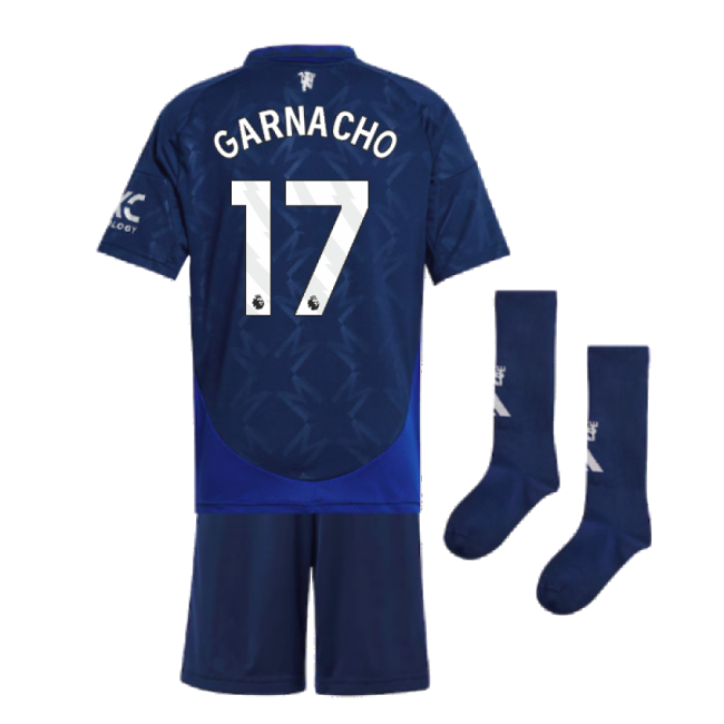 Match Quality Football Man Utd Away Mini Kit Garnacho #17 New Rele...