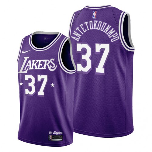 Los Angeles Los Angeles Lakers #37 Kostas Antetokounmpo Youth 2021-22 City Edition Purple NBA Jersey Youth