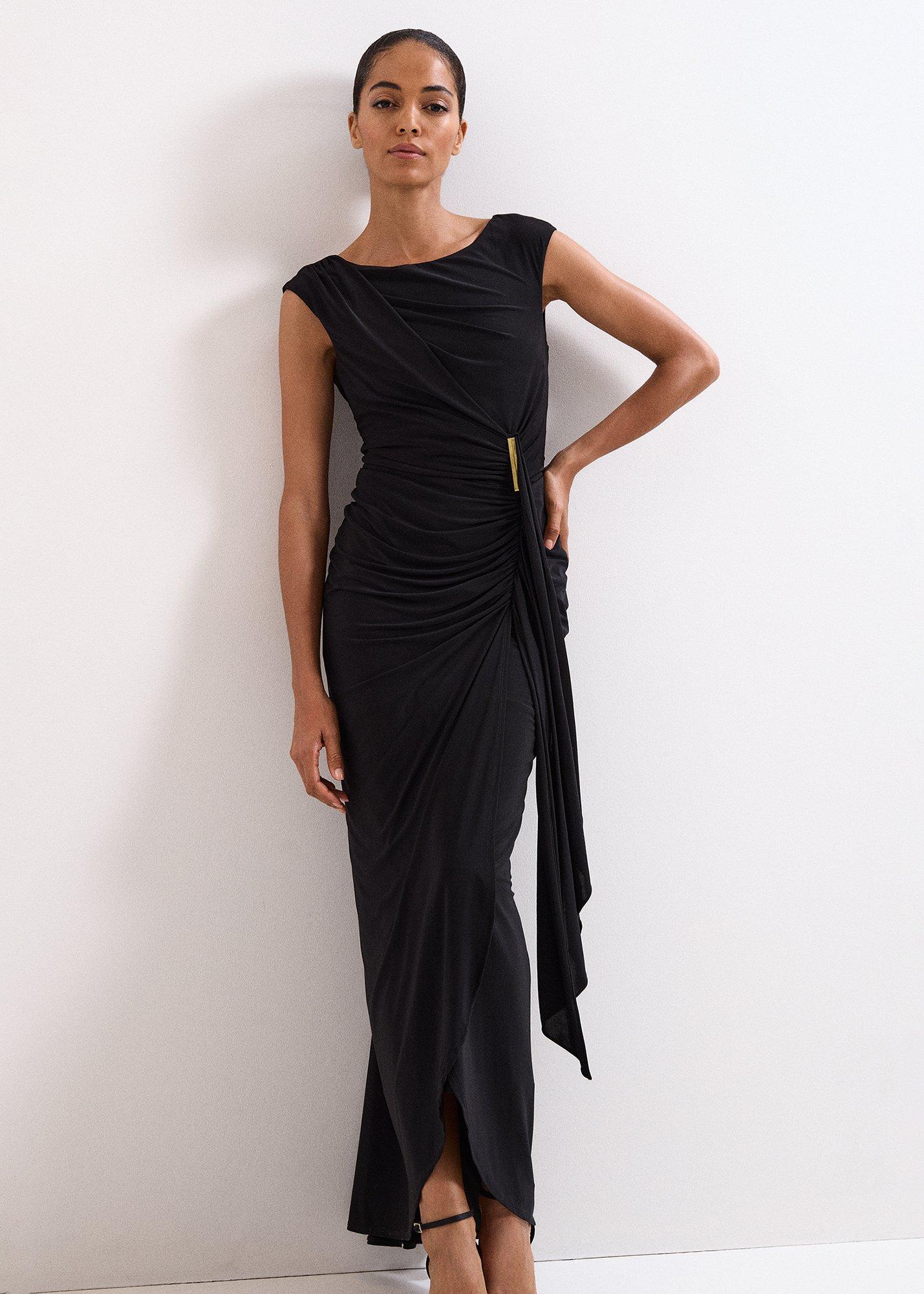 Petite Donna Black Maxi Dress