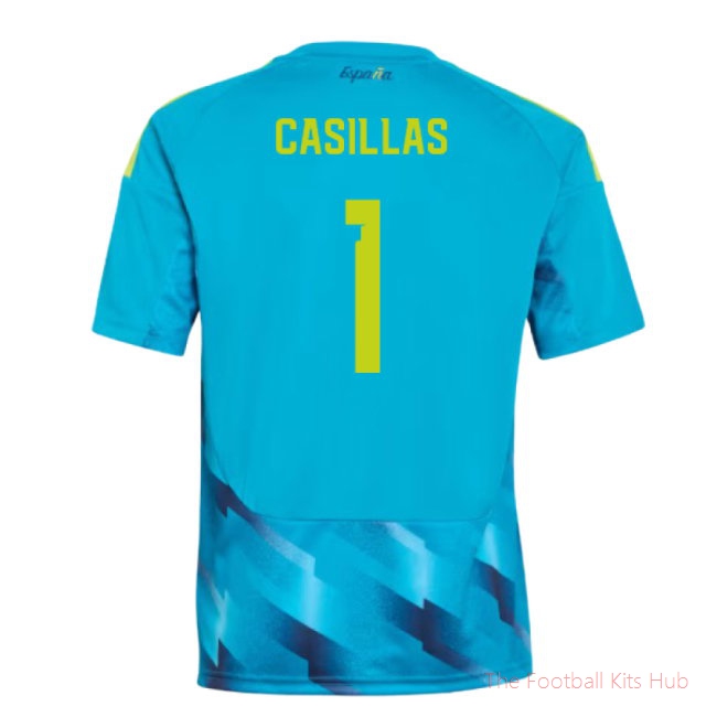 2026-2027 Spain Home Goalkeeper Shirt (Aqua) - Kids (Casillas 1)