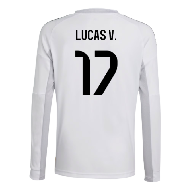 Trending 2025-2026 Real Madrid Long Sleeve Home Shirt (Kids) (Lucas V