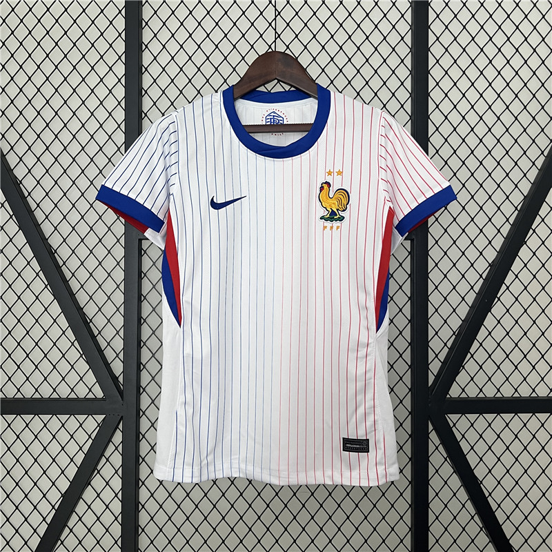 Breathable UEFA Euro 2024 France Away Women's Football Shirt Soccer