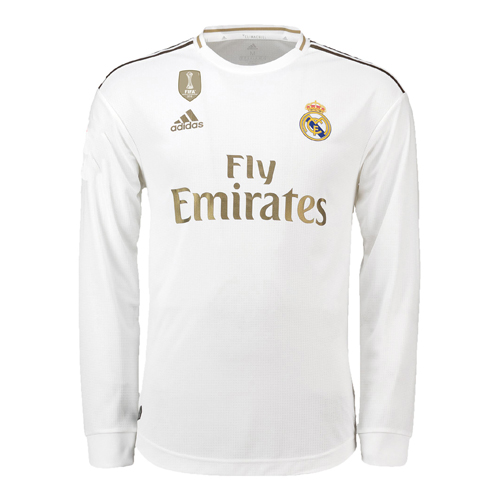 Premium Quality Real Madrid Home 2019-20 White Long Sleeve Soccer