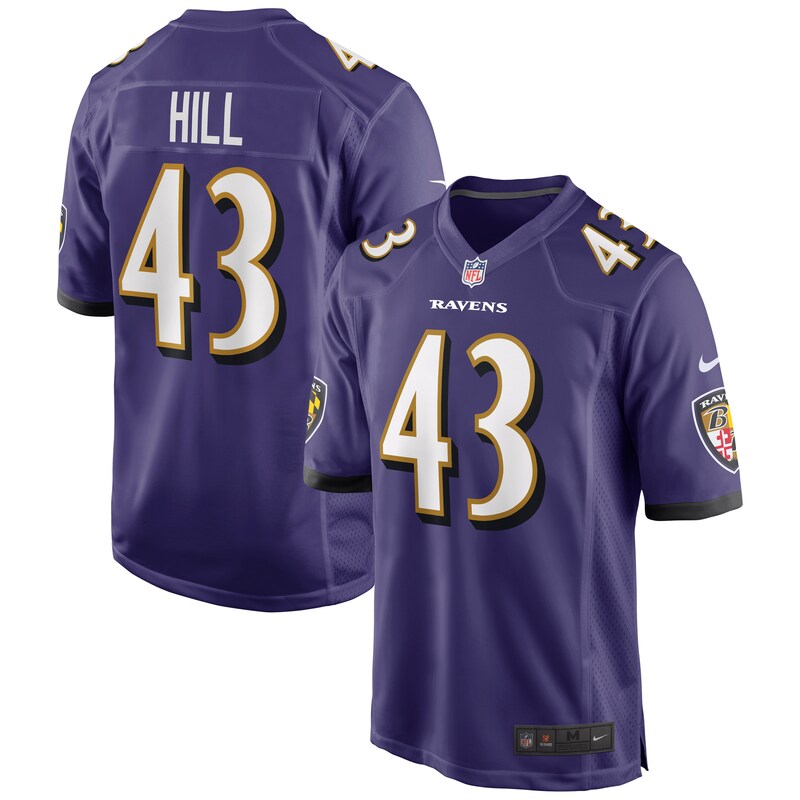 None Justice Hill Fan Favorite BAL Ravens Genuine Jersey for NFL Fans