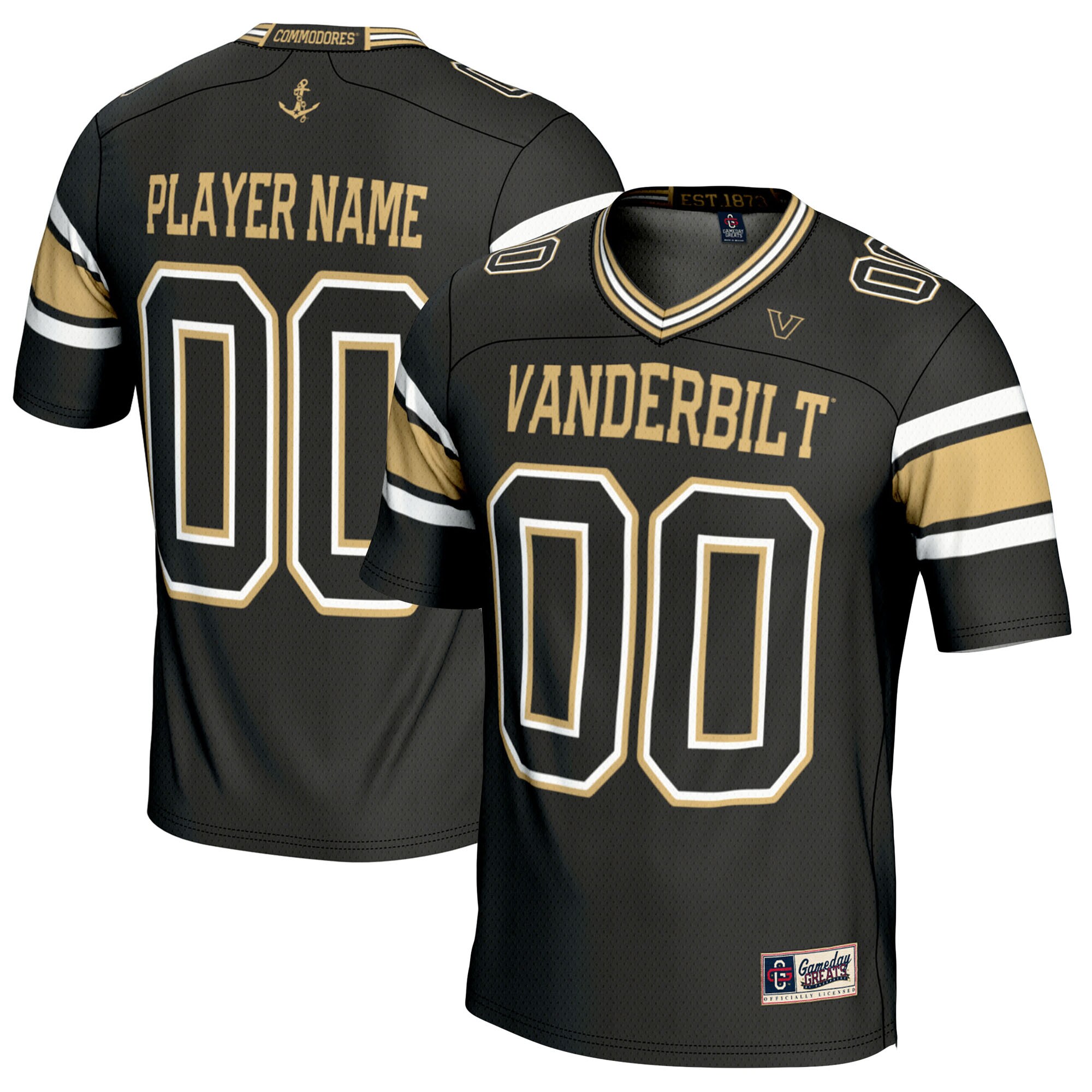 [DDG] Vanderbilt Commodores GameDay Greats Youth NIL Pick-A-Player Football Jersey - Black