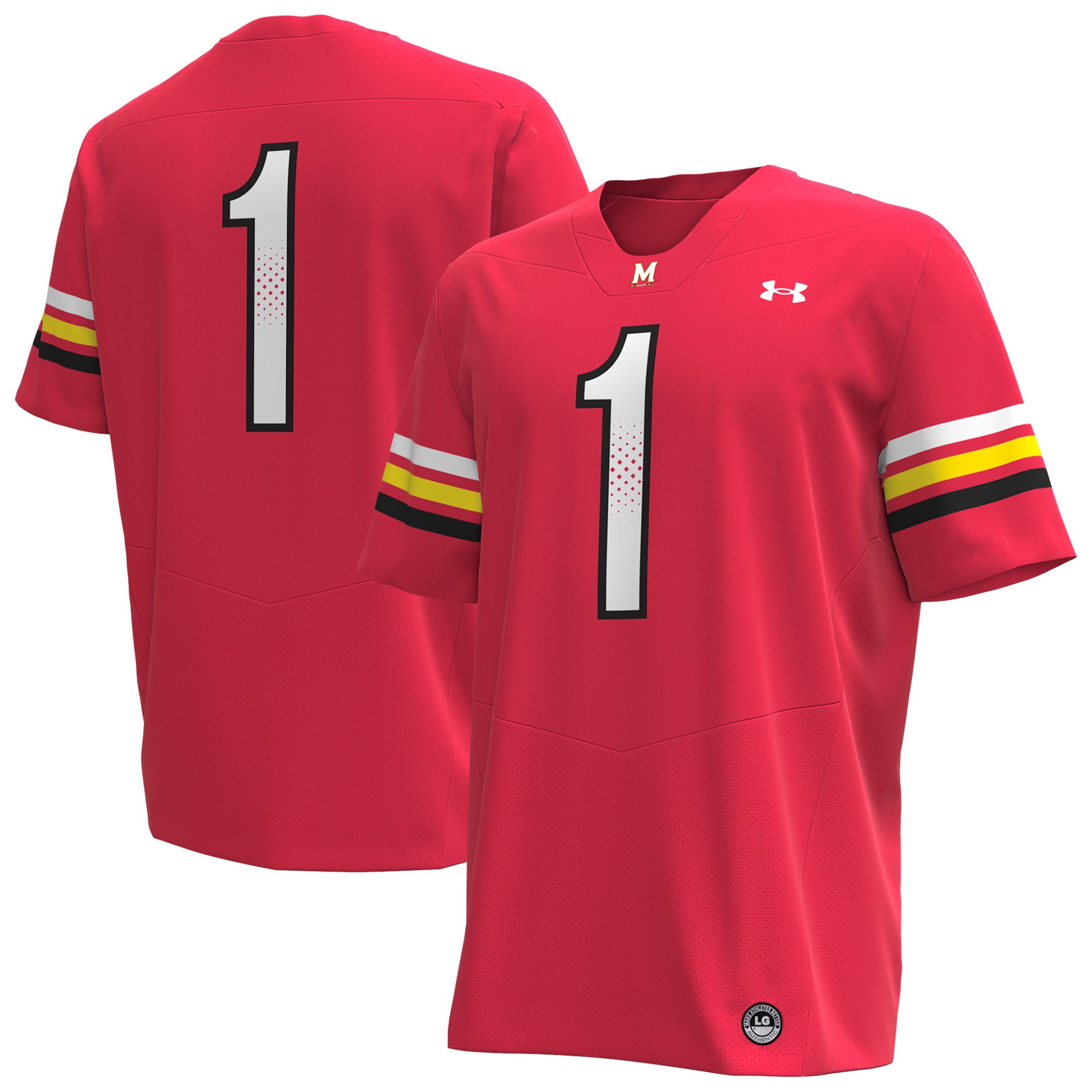 #1 Maryland Terrapins Replica Football Jersey - Red