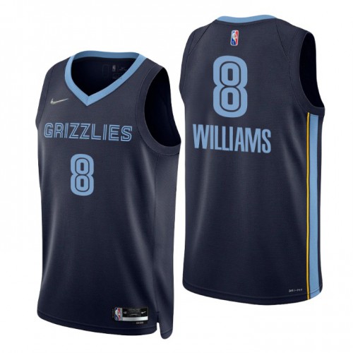 Nike Memphis Grizzlies #8 Ziaire Williams Navy Mens 2021-22 NBA 75th Anniversary Diamond Swingman Jersey ¨C Icon Edition Mens