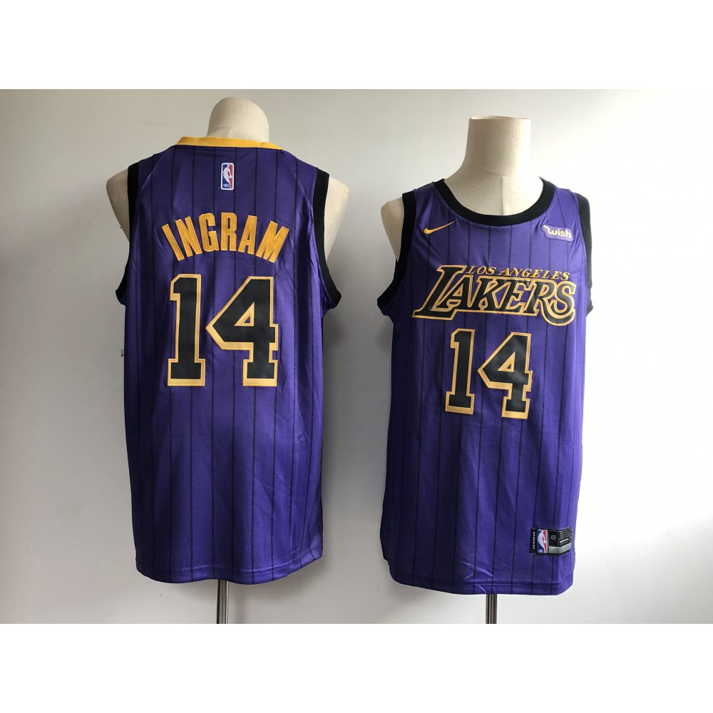 High-Quality Men's Lakers #14 Brandon Purple Basketball Jersey