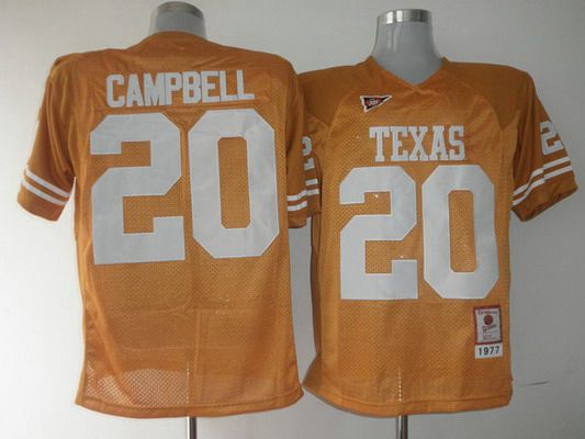 Men's Texas UT #20 Earl Campbell Orange 2024 official licensed match