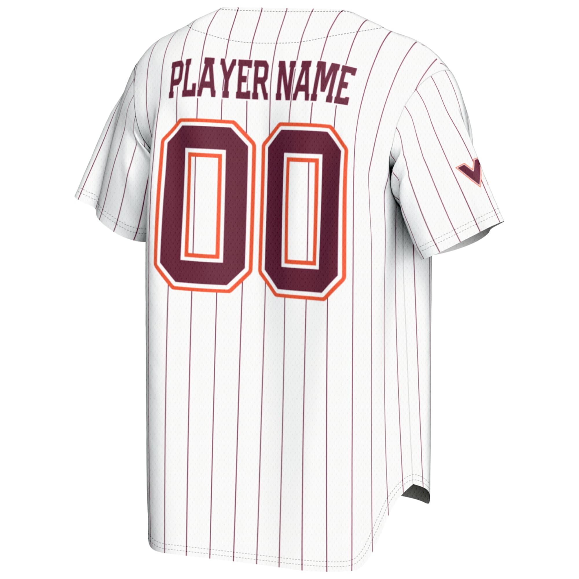 [NJP] Virginia Tech Hokies GameDay Greats NIL Pick-A-Player Lightweight Baseball Jersey - White