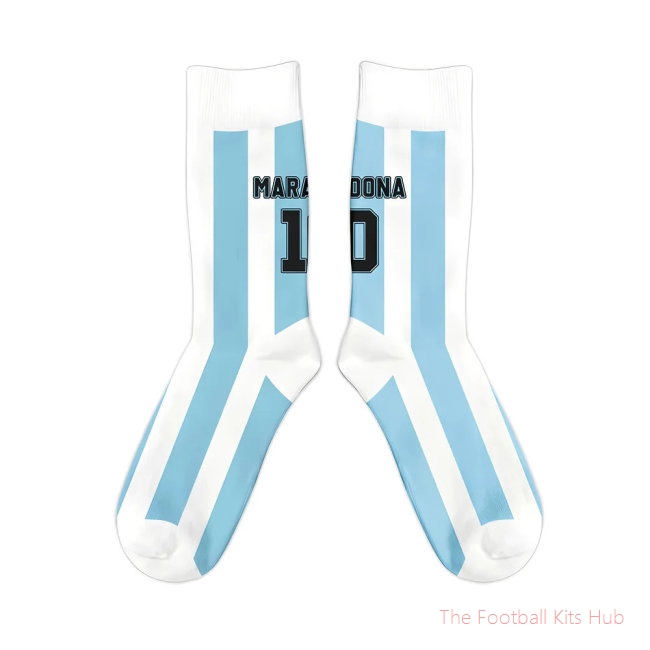 Argentina 1986 Diego Maradona Retro Socks