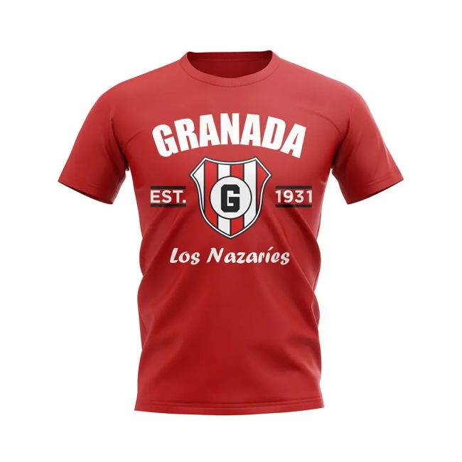 Granada Football T-Shirt (Red) Moisture Wicking Durable Stitching
