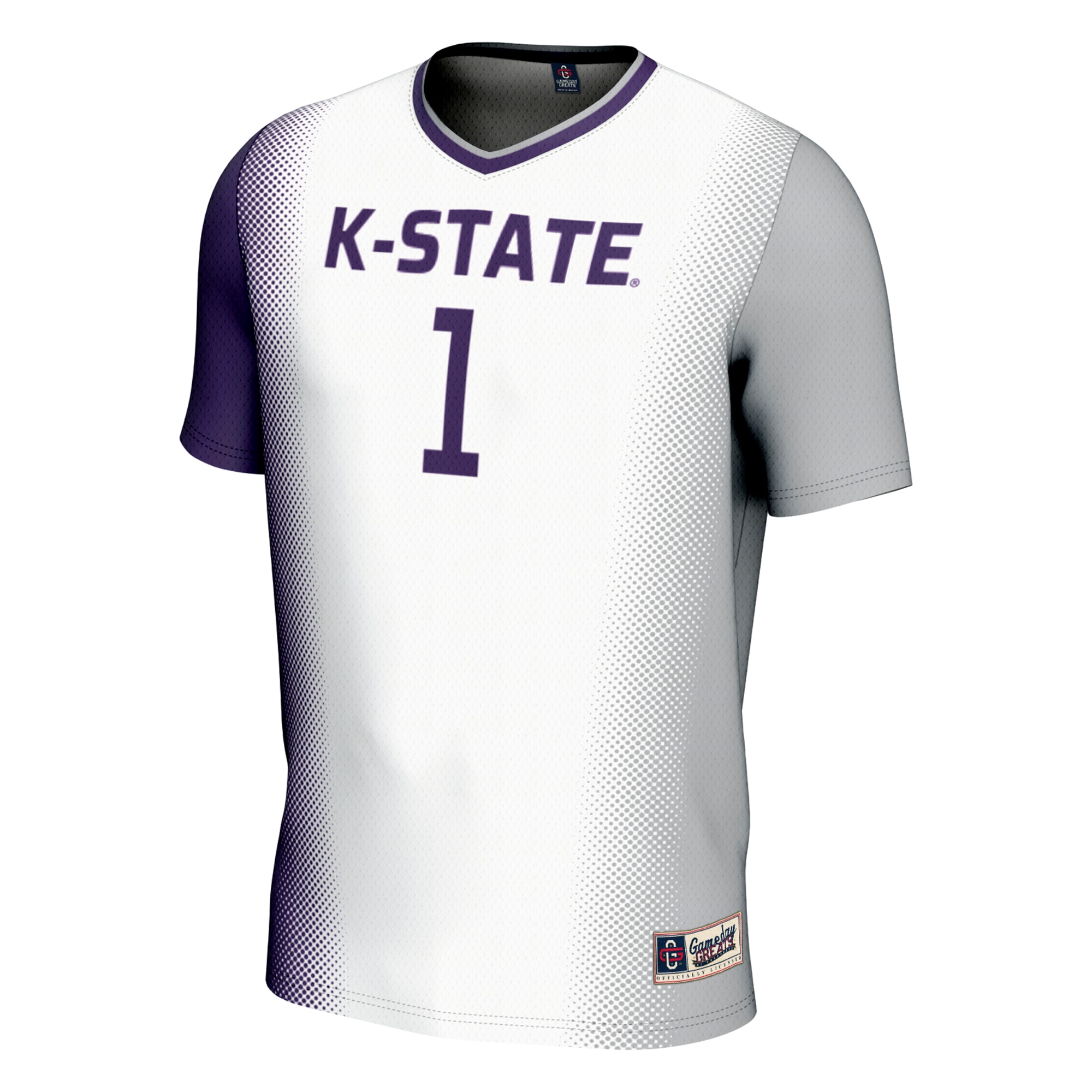 [SJH] Kansas State Wildcats GameDay Greats Youth Lightweight Women's Soccer Jersey - White