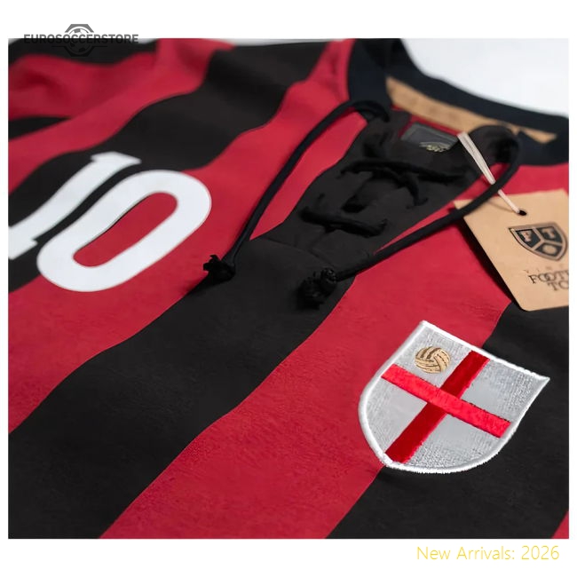 Milan Home Retro Shirt With Laces La Croce - Supporter Edition