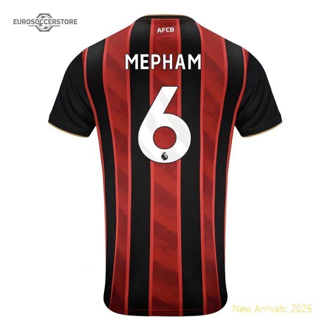 Official 2025-2026 Bournemouth Home Shirt (mepham 6) - Premium