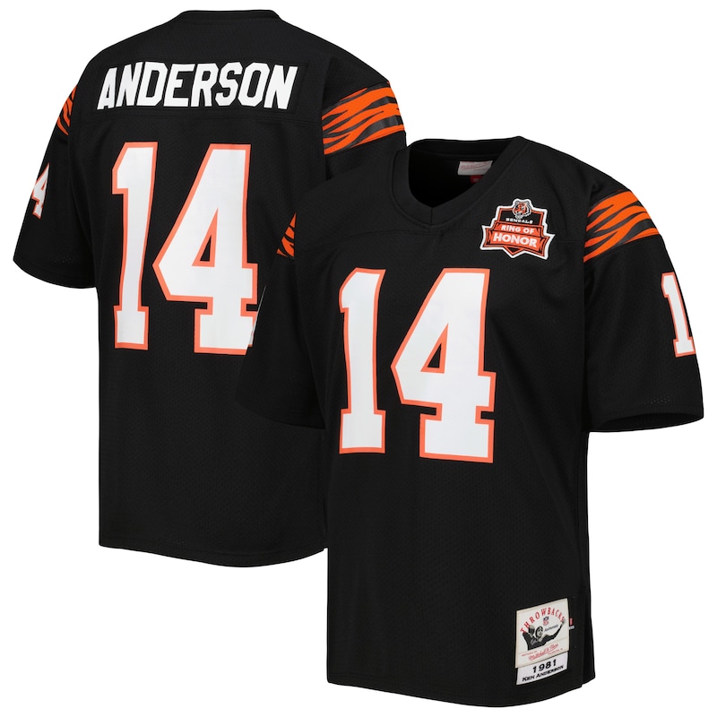 None Ken Anderson Cincinnati Bengals Iconic Game Jersey Football Appar
