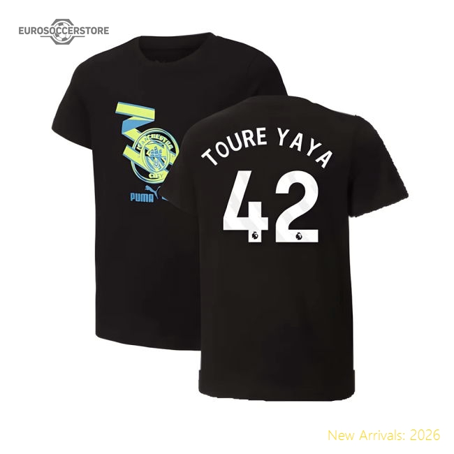 Premium Premier League Team Home Toure Yaya Jersey 2024-2025 Soft