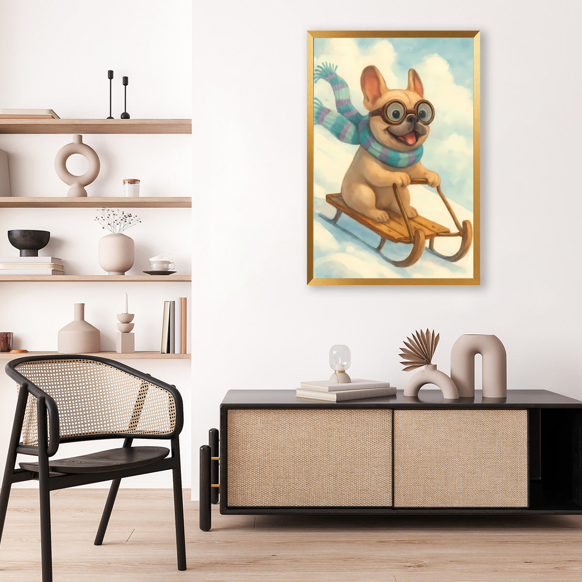 French Bulldog Ace Vertical Framed Poster • Wall Decoration Durable Dog Item