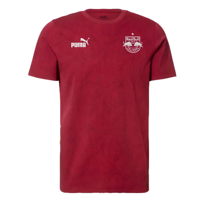 2024-2025 Soccer Shirt Vibrant Red Bull Salzburg Training Dark Clove