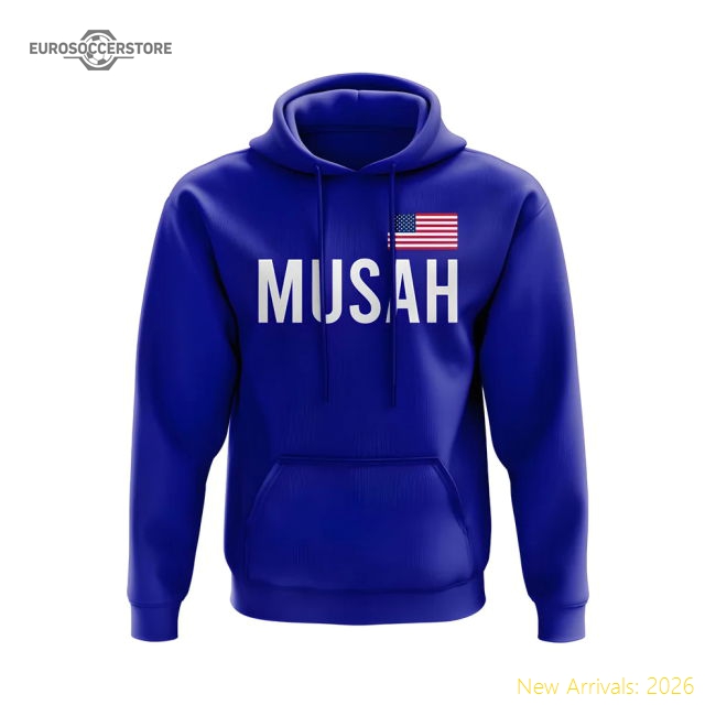 Excellent Yunus Musah American National Team Name Hoody (blue)