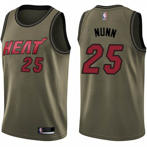 MIA Green Nike M. Heat #25 NBA Jersey Premium Quality Game Day Wear