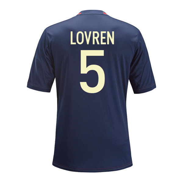 13-14 Olympique Lyonnais 5 Lovren Away Black Jersey Shirt - Official