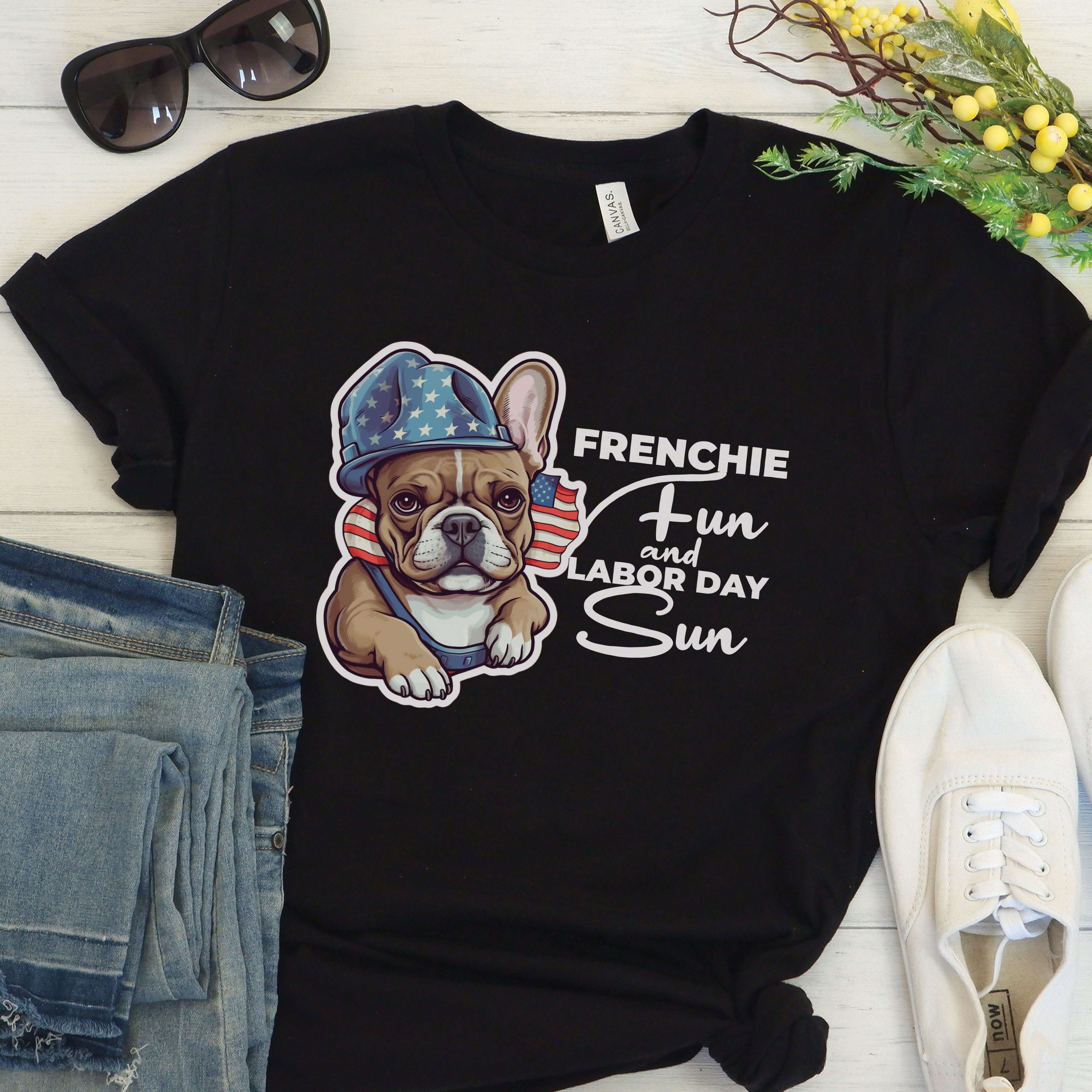 French Bulldog Trendsetting Labor Day Tee Unisex T Shirt Durable Dog Item