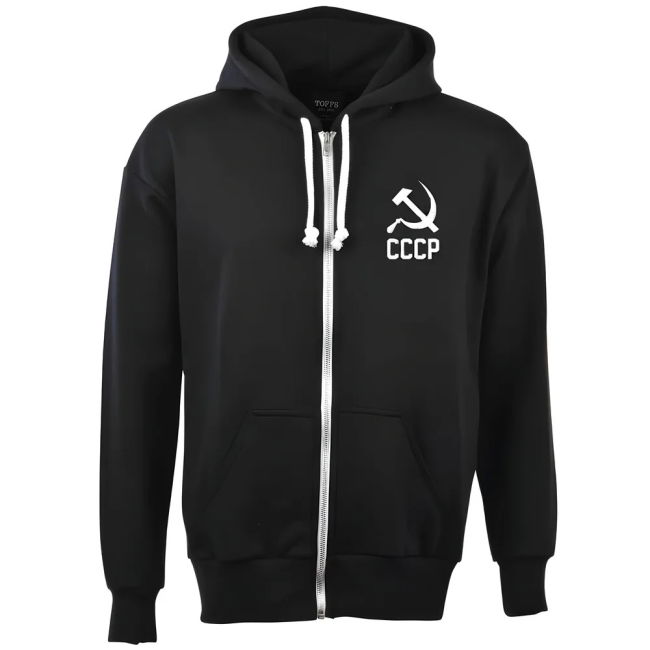 Soviet Union (Cccp) Zipped Hoodie - Black Oranje Euro Euro