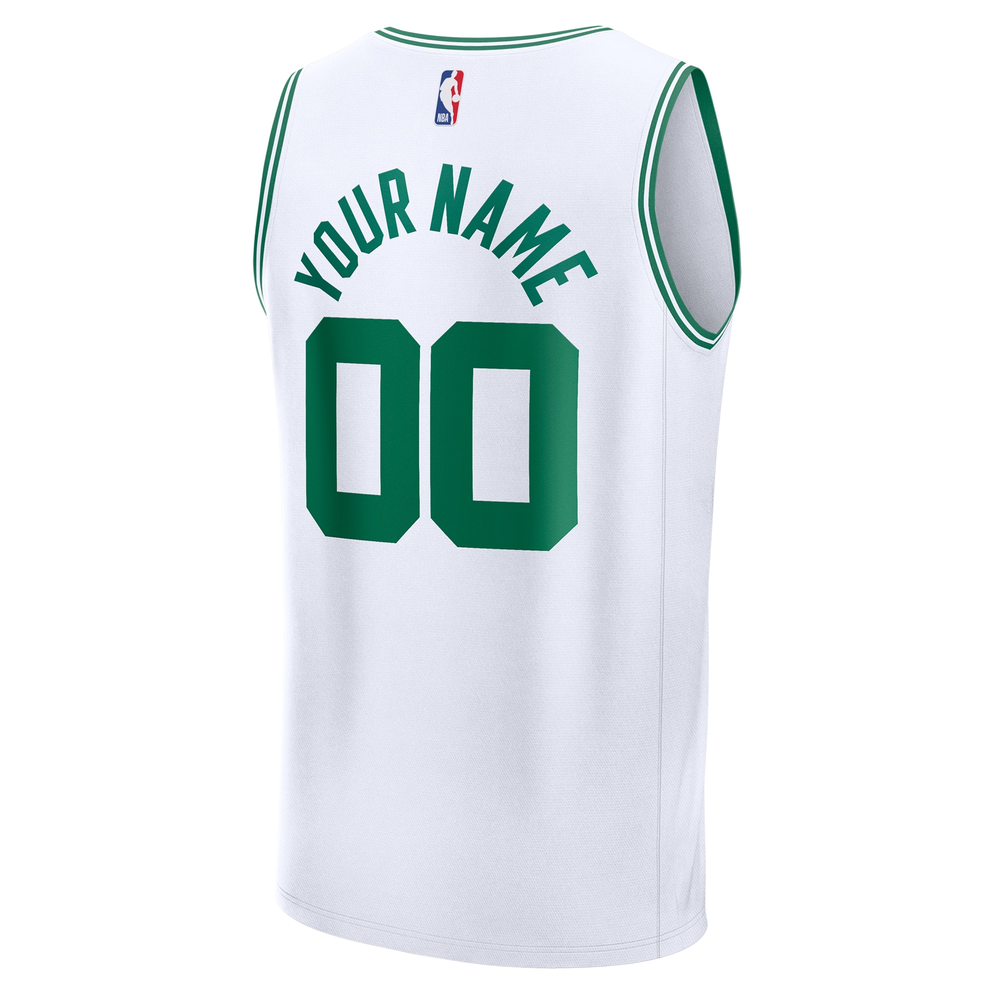 [LK] Boston Celtics Youth Fast Break Custom Replica Jersey - White - Association Edition