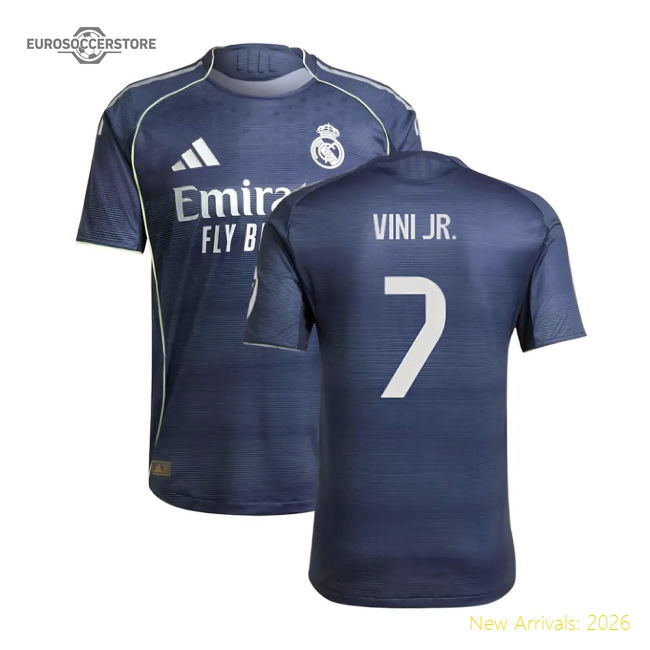 Genuine 2025-2026 Real Madrid Authentic Away Shirt (Vini Jr. 7)