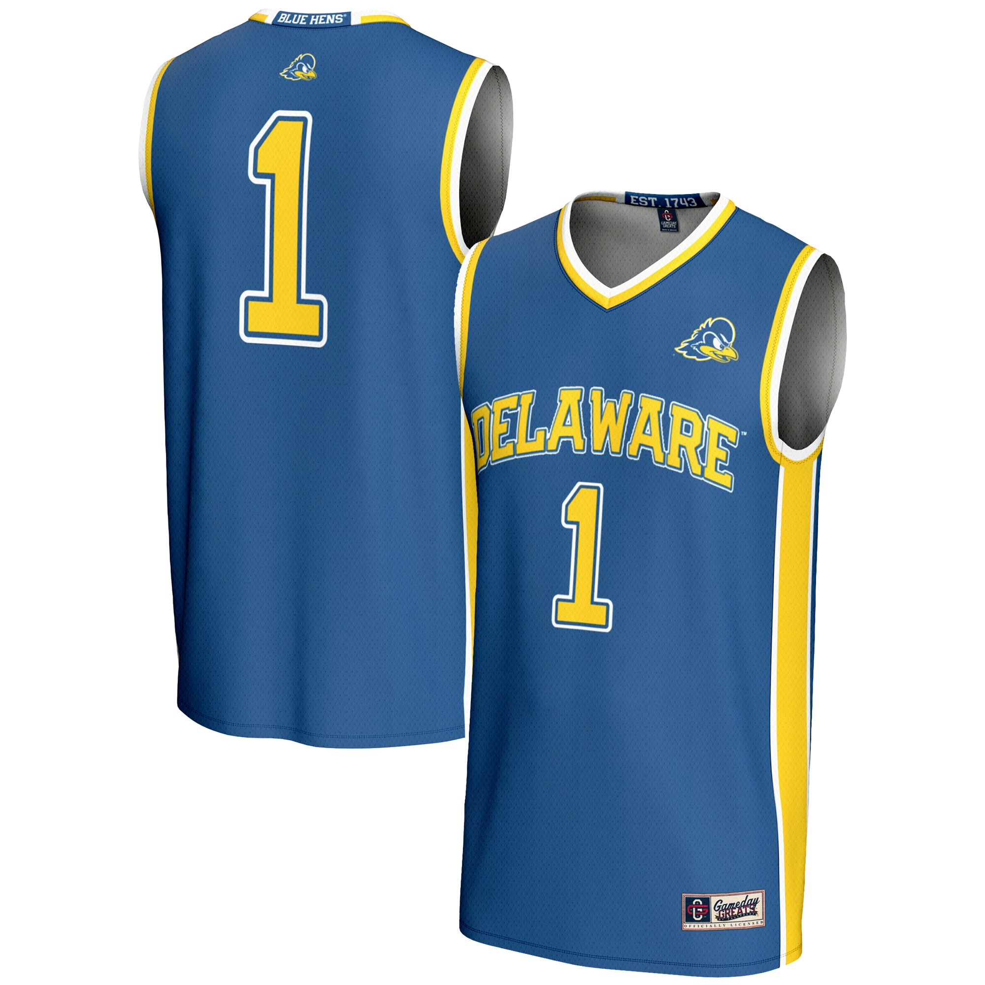 [NJP] Women's Delaware Fightin' Blue Hens GameDay Greats Lightweight Basketball Jersey - Blue